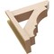 Ekena Millwork 5 1/2-in W x 18-in D x 18-in H Balboa Slat Rough Cedar Woodgrain TimberThane Outlooker, Primed Tan OUTUR055X18X18BOA24RCPR - alternate 3